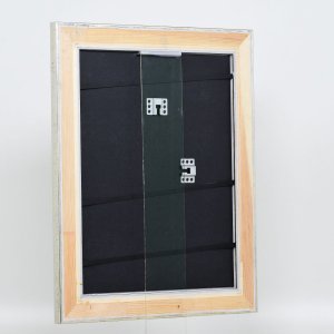 Effect houten lijst profiel 95 zilver 25x50 cm Normaal glas