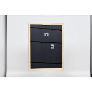 Effect houten lijst profiel 38 bruin 25x60 cm anti-reflexglas