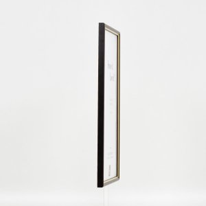 Effect houten lijst profiel 23 notenbruin 25x60 cm Anti-reflecterend glas