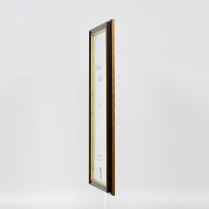 Effect houten lijst profiel 21 notenbruin 25x60 cm anti-reflex glas