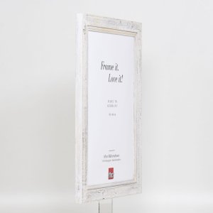 Effect Massief houten fotolijst 2240 wit 25x60 cm Museum glas