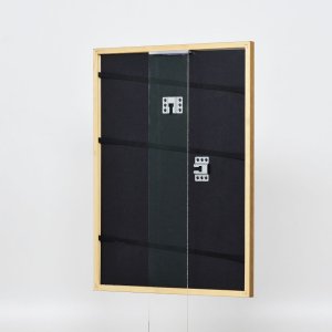 Effect houten lijst profiel 22 bruin-goud 25x70 cm Anti-reflecterend glas