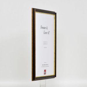 Effect houten lijst profiel 21 notenbruin 35x100 cm Museum glas