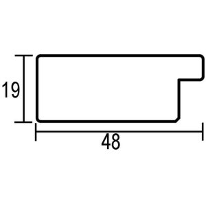 Effect houten lijst 2400 bruin 40x60 cm Antireflexglas