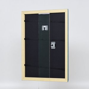 Effect houten lijst profiel 21 blauw 50x50 cm anti-reflex glas