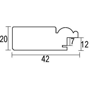 Effect Massief houten fotolijst 2240 wit 59,4x84,1 cm Normaal glas