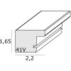 Kunststof lijst s41vh2 zwart antireflecterend glas