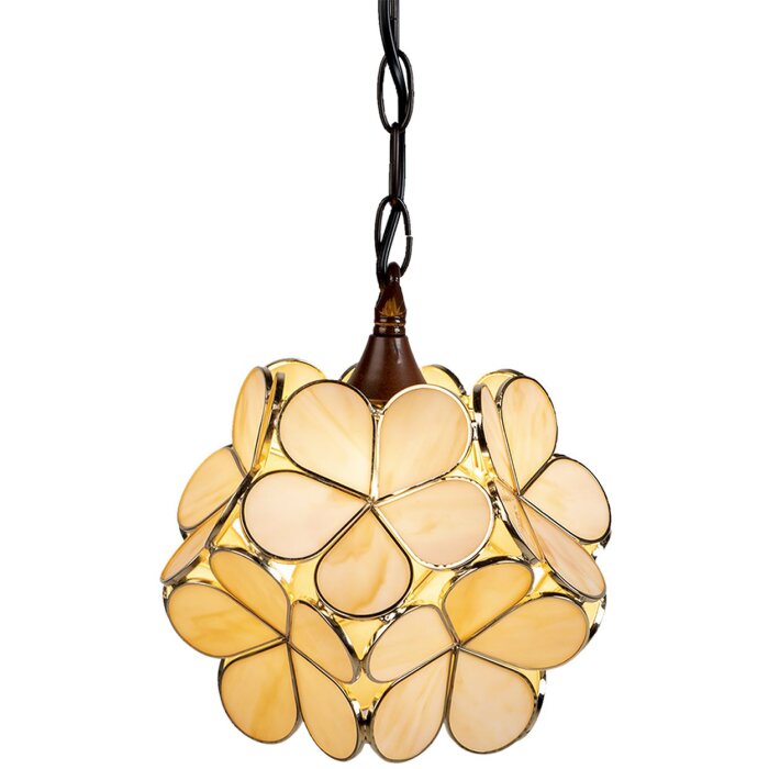 Hanglamp Tiffany creme ø 25x91 cm E14-max 1x40W 5ll-6092