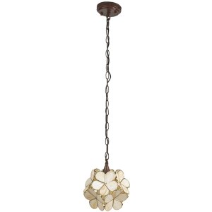 Hanglamp Tiffany creme ø 25x91 cm E14-max 1x40W 5ll-6092