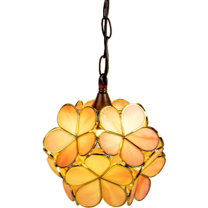 Hanglamp Tiffany roze ø 25x90 cm E14-max 1x40W 5ll-6093