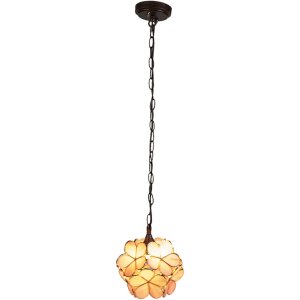 Hanglamp Tiffany roze ø 25x90 cm E14-max 1x40W...