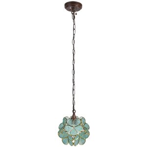 Hanglamp Tiffany blauw ø 25x90 cm E14-max 1x40W 5ll-6094