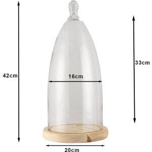 Glasbel transparant ø 19x41 cm 6gl3006