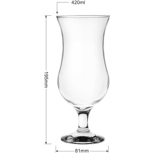 Cocktailglas transparant ø 8x19 cm - 420 ml 6gl3467