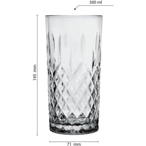 Drinkglas grijs ø 7x15 cm - 300 ml 6gl3470