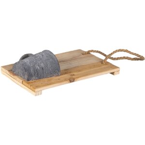 Decoratie Broodsnijplank met Pot bruin 18x11x28 cm 6h2045