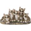 Decoratie Katten grijs 32x13x16 cm 6pr3338