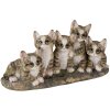 Decoratie Katten grijs 32x13x16 cm 6pr3338