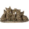 Decoratie Katten grijs 32x13x16 cm 6pr3338