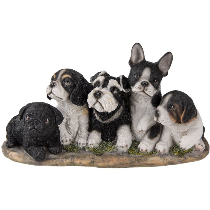 Decoratie Honden veelkleurig 33x12x17 cm 6pr3340