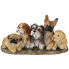 Decoratie Honden veelkleurig 33x12x17 cm 6pr3341