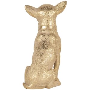 Decoratie hond goud 13x9x18 cm 6PR3429