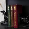 Boekensteun (set van 2) Hond zwart 25x9x15 cm 6pr4623