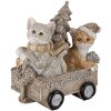 Decoratie Hond en Kat veelkleurig 11x6x11 cm 6pr4635