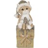 Decoratie Kat veelkleurig 5x4x10 cm 6pr4643