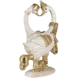 Decoratie zwanen wit 18x8x17 cm 6pr4686