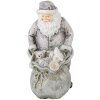 Decoratie kerstman met rendier zilver 10x7x13 cm 6pr4729