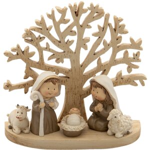 Kerststal figuren bruin 11x5x10 cm 6pr4743