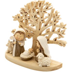 Kerststal figuren bruin 11x5x10 cm 6pr4743