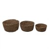 Mand (set van 3) bruin ø 30x15 - ø 26x13 - ø 22x9 cm 6ro0520