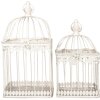 Decoratie Vogelkooi (set van 2) bruin 21x21x42 - 18x18x32 cm 6y4278