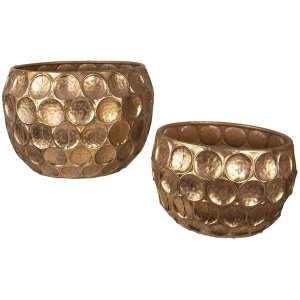 Bloempot (set van 2) goud ø 41x27 - ø 31x19 cm 6y4307