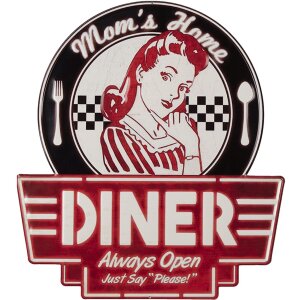 Clayre & Eef 6Y4384 Bord "Moms Diner" Retro...