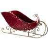 Decoratie Slee rood 36x18x22 cm 6y4442