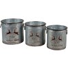 Plantenhouder (set van 3) grijs ø 33x31 - ø 30x29 - ø 27x27 cm 6y4452