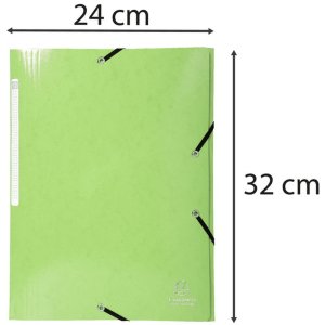 Exacompta Map 3 Kleppen Elastisch Maxi Capaciteit DIN A4 Iderama Anijsgroen