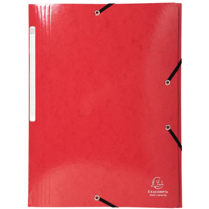 Exacompta Map 3 Kleppen Elastisch Maxi Capaciteit DIN A4 Iderama Rood