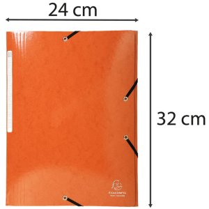 Exacompta Map 3 Kleppen Elastisch Maxi Capaciteit DIN A4 Iderama Oranje