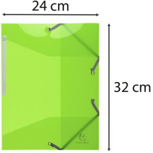 Exacompta Map 3 Kleppen Elastisch Iderama A4 Anijsgroen