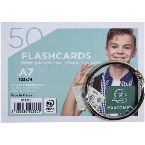 50 Flashcards met ring gelinieerd a7