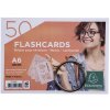 50 flashcards met ringvoering en geperforeerd, a6 - geassorteerde kleuren