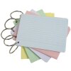 50 flashcards met ringvoering en geperforeerd, a6 - geassorteerde kleuren