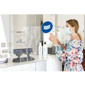 Zelfklevend masker verplichting 20 cm