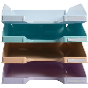 Exacompta set van 4 brievenbakjes COMBO MIDI Aquarel assorti