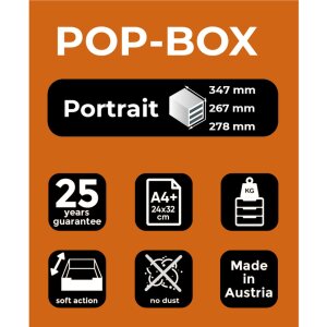 Exacompta 314398D Ladebox POP-BOX 4 laden Wit Harlekijn