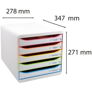 Exacompta ladebox Big Box Plus 5 laden Wit Harlekijn